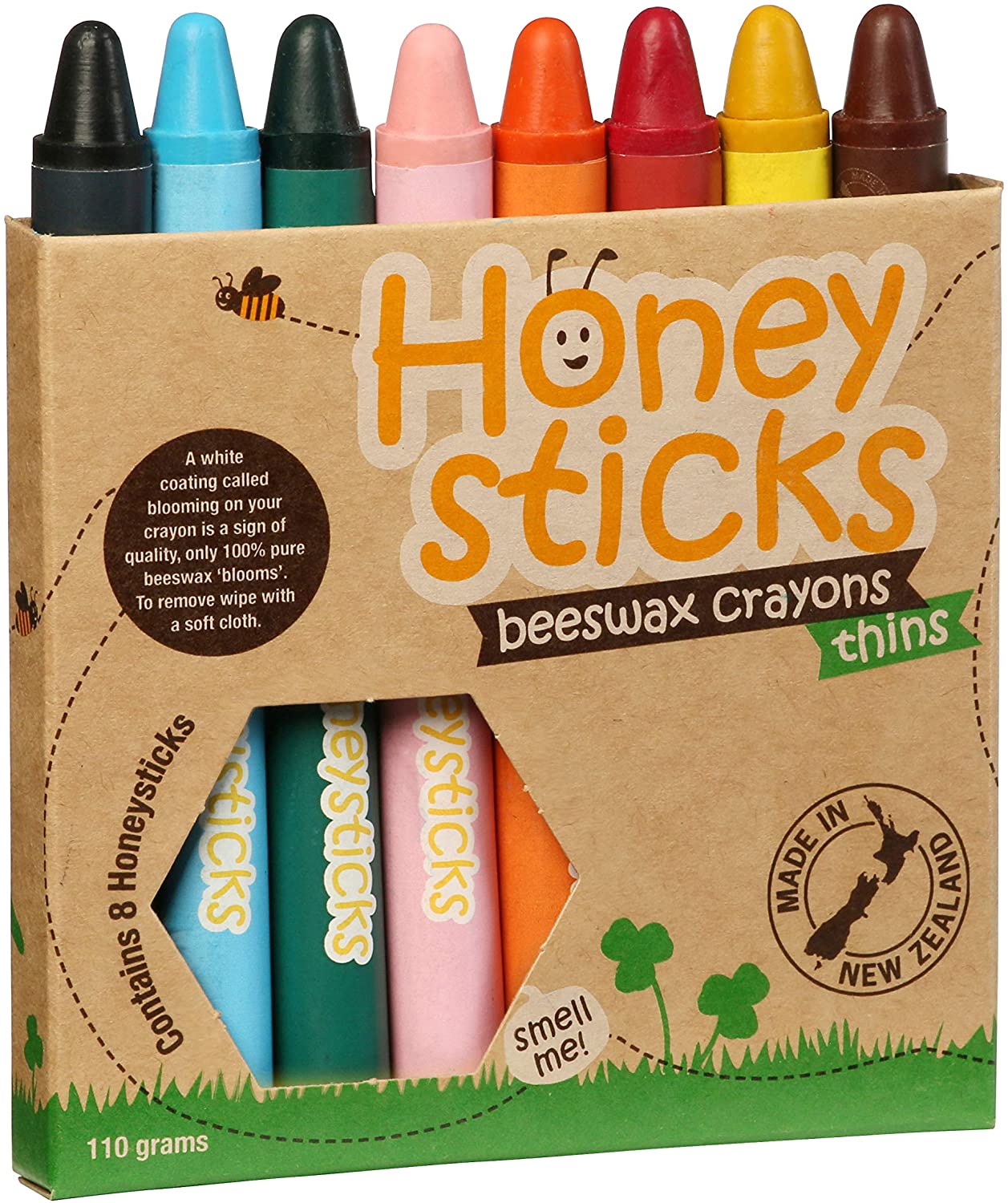 Honeysticks Jumbo Crayons (8 Pack), Non Toxic Crayons for Kids, 100% Pure Beeswax, Bright Food Grade Colours, Large - Image 2