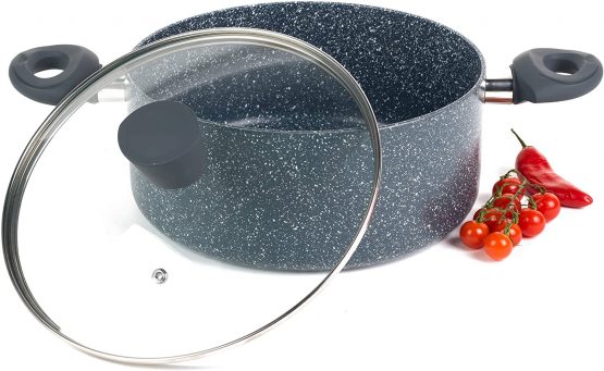 Russell Hobbs RH00849EU Blue Marble 24 cm Non-Stick Stockpot | Pressed Aluminium | Induction Suitable | Heat Resistant Exterior - Image 2