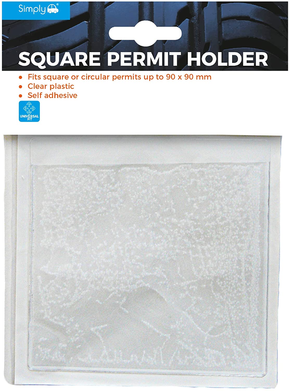 Simply SPH01 Square Car Permit Holder, Red
