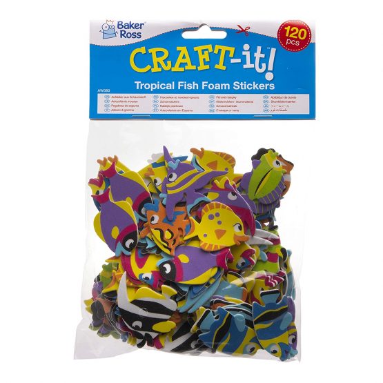 Baker Ross AW380 Tropical Fish Foam Stickers (Pack of 120) - Image 3
