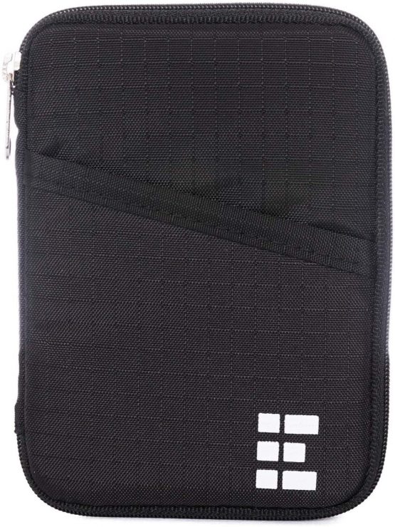 Zero Grid Passport Wallet - Travel Document Holder with RFID Blocking One Size Midnight
