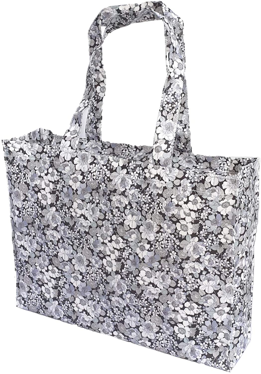 Bookbag with Gusset, Music Bag, Tote Bag, Shopping Bag, Oilcloth Tote, Blossom a, 36 27 9cm, 36*27*9cm
