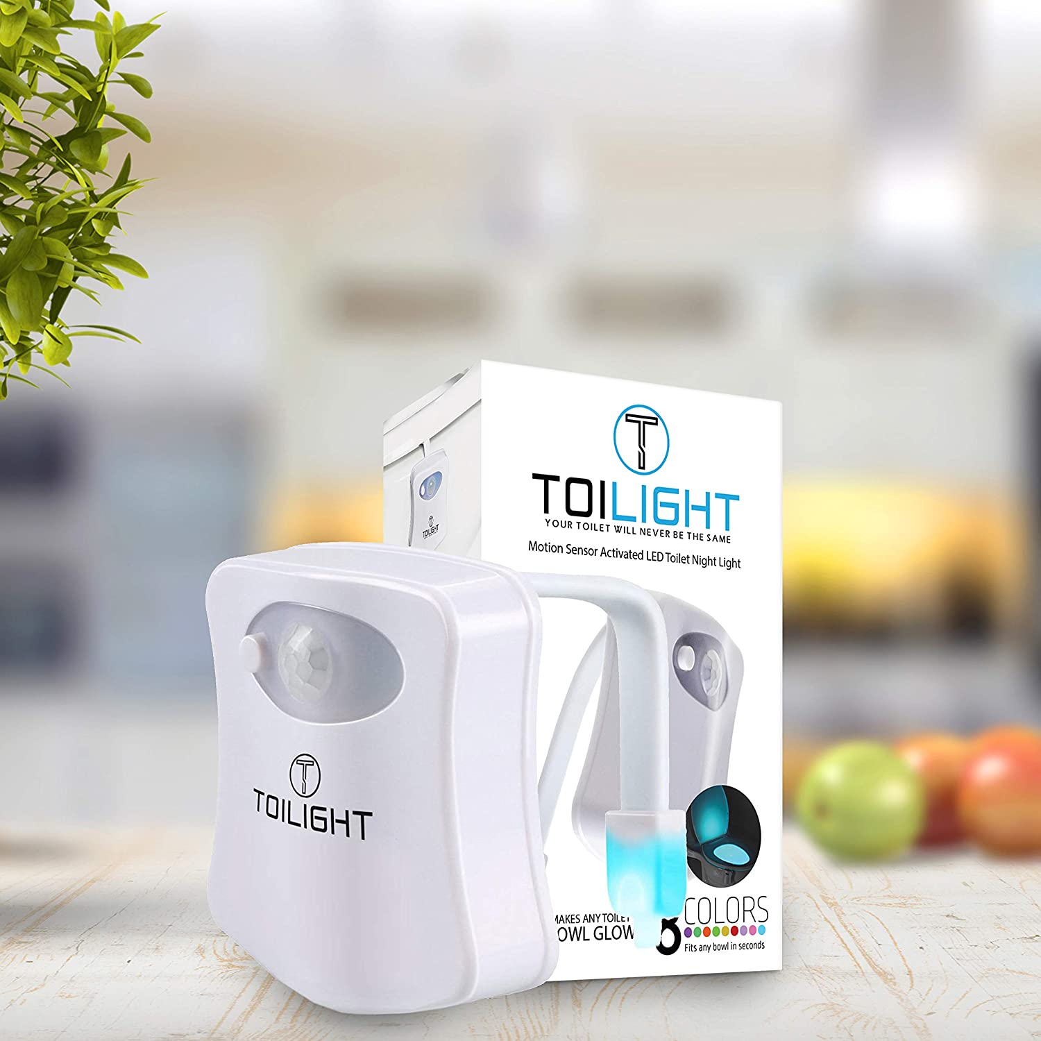 ToiLight The Original Toilet Bowl Night Light. Motion Sensor Fun & Cool Bathroom Accessory. Home Gadget for Men Women. Gifts for Men Dads Fathers Day Christmas. Funny Novelty Birthday Present - Image 3