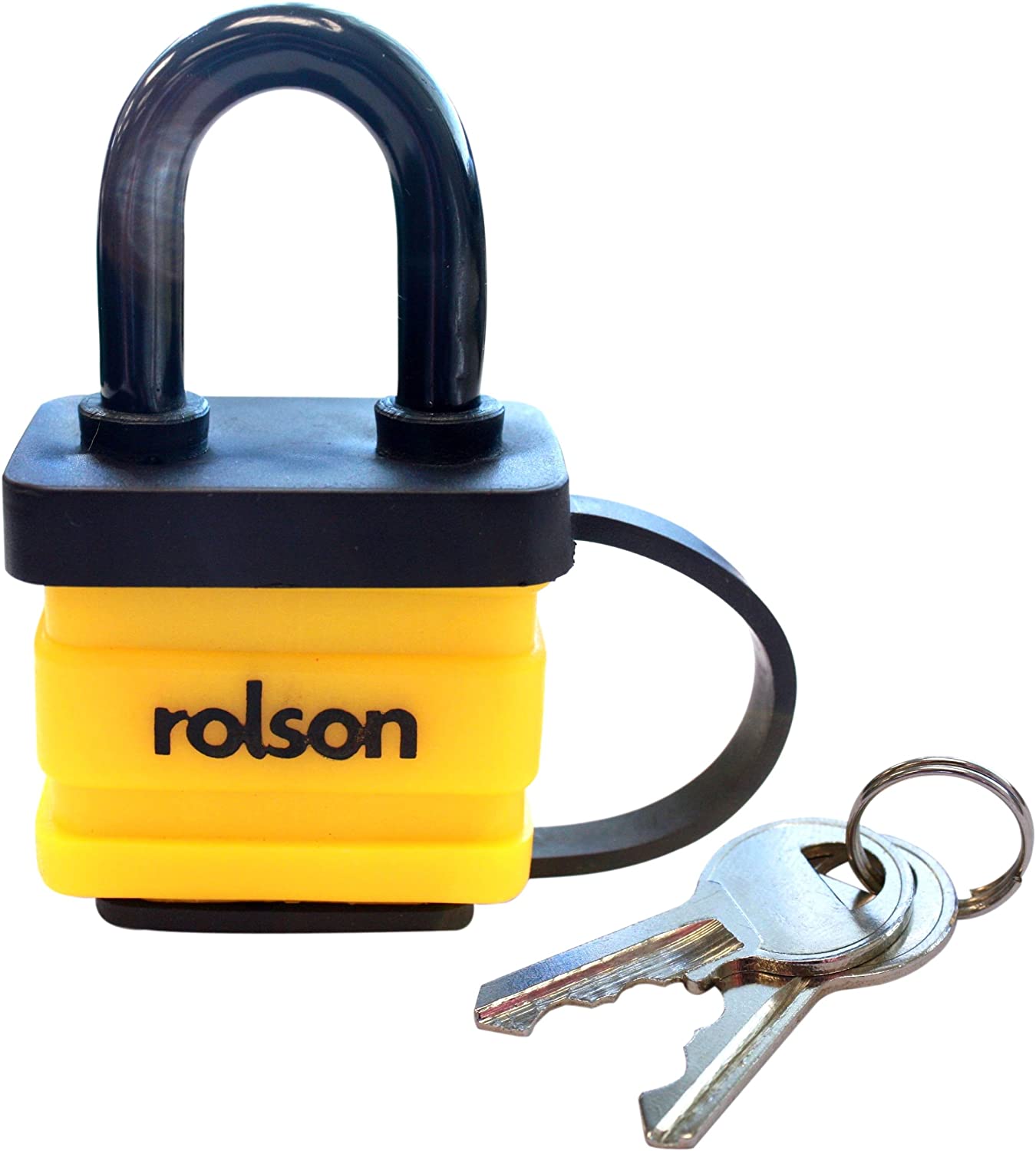 Rolson 66521 40 mm Weather Resistant Padlock, Yellow, 40mm - Image 2