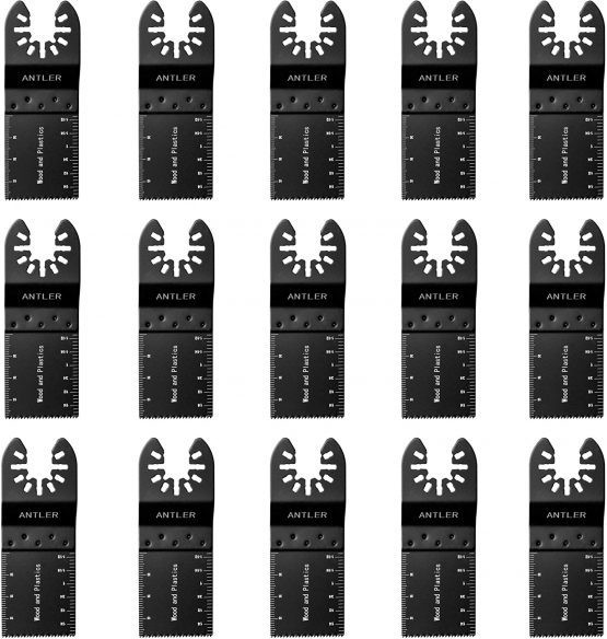QAB35WB Antler 35mm Wood Cutter Saw Blades fits Dewalt Stanley Oscillating Multi Tool (Pack of 15)
