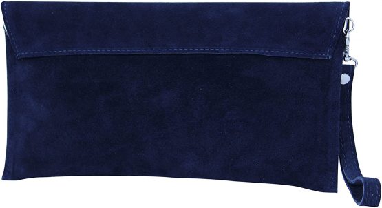 Ambra Moda WL801 women's suede envelope clutch hand strap handbag, shoulder bag, underarm bag, women's suede bag - Image 2