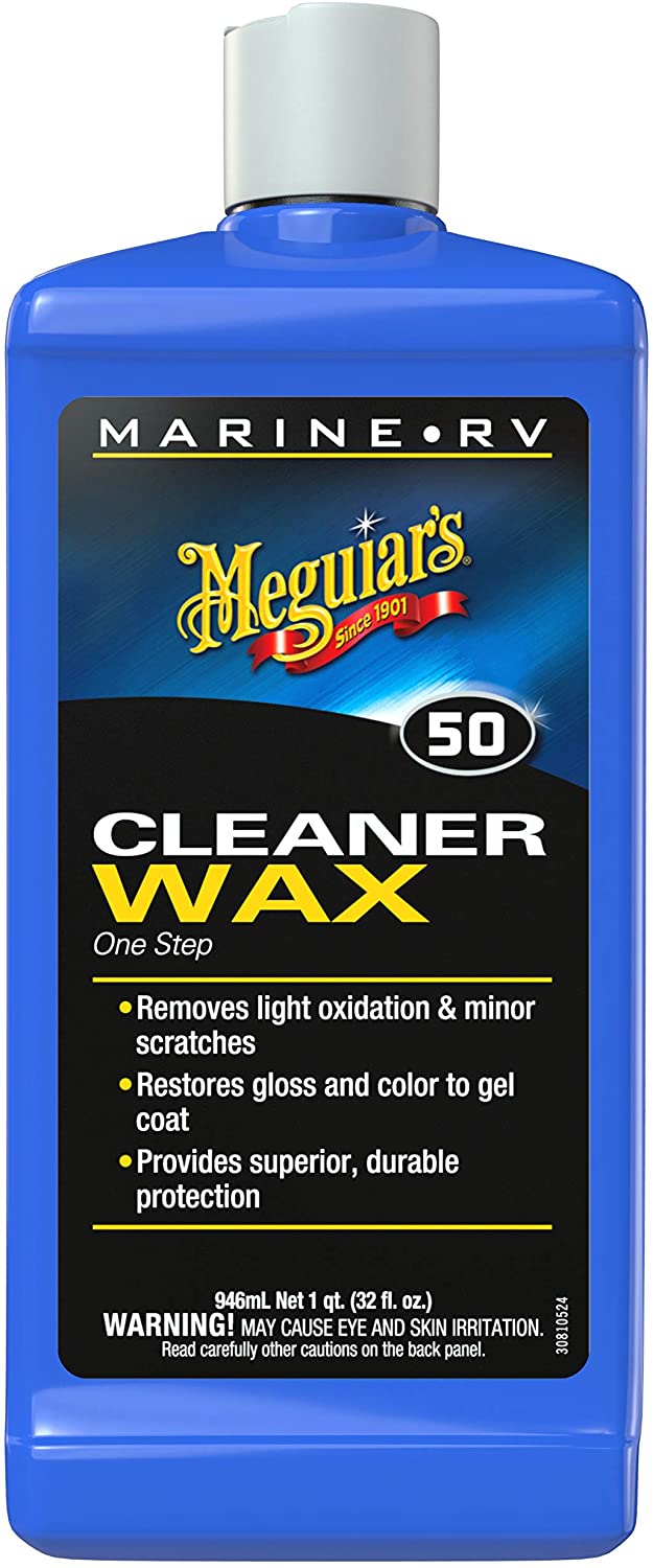 Meguiar's Marine RV 50 Boat Cleaner Wax M5032 946ml One Step, Beige, 945 ml (Pack of 1)
