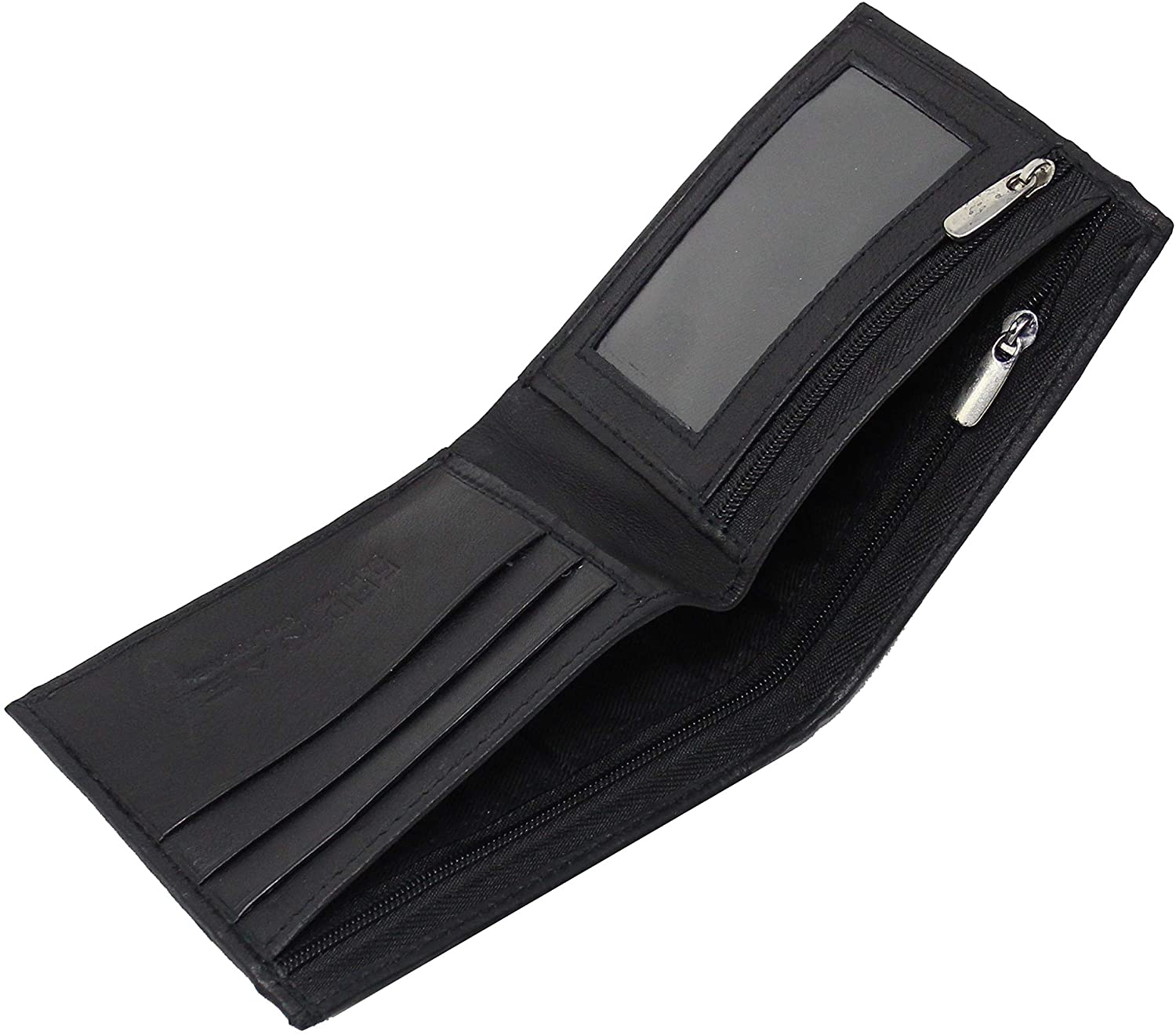 RAS Men’s RFID Blocking Slim Leather Wallet, Classic Bifold with Zipped Note Compartment, Coin Pocket, Tap-and-Go Slot - Image 3