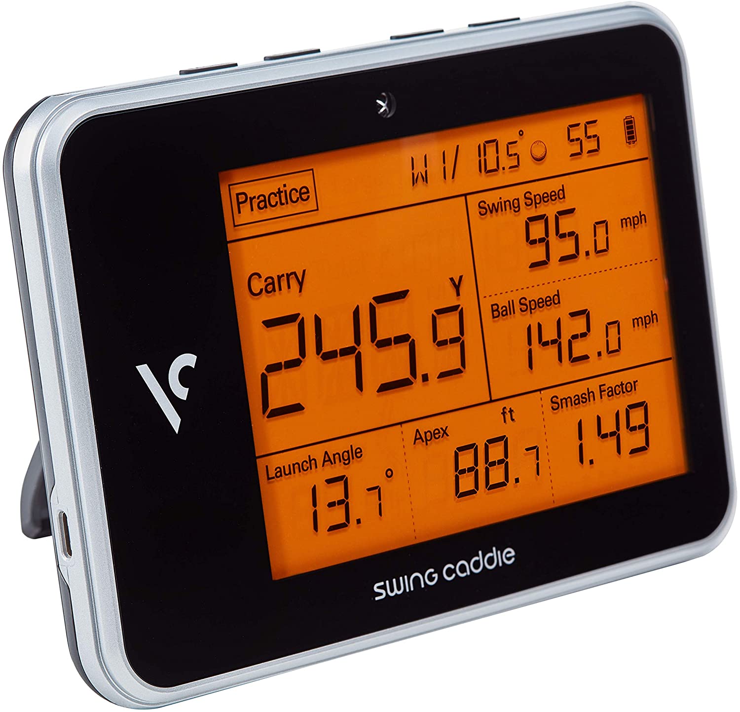 Voice Caddie Swing Caddie SC300 Portable Golf Launch Monitor (2019), Black