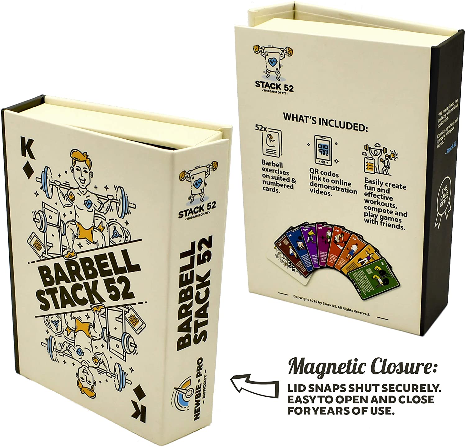 Stack 52 Barbell Exercise Cards. Weight Lifting Playing Card Game. Video Instructions Included. Bodybuilding - Image 3