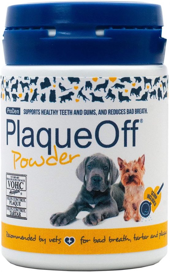 ProDen PlaqueOff Powder 60 g for Small Dogs and Cats, Bad Breath, Plaque, Tartar