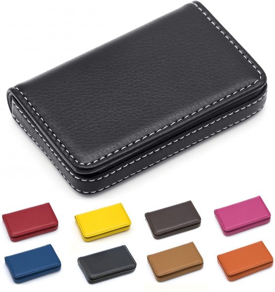 Padike Business Card Holders, Business Card Holder Wallet Credit Card ID Case/Holder - Keep Your Business Cards Clean (Apricot)