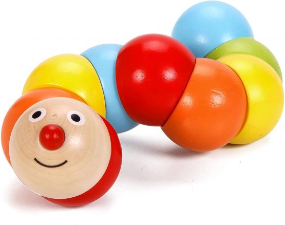 Classic World - Wooden Primary Colours Twist Caterpillar for Babies, Toddlers and Kids - Image 2