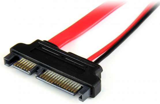 StarTech SLSATAADAP6 6 Inch Slimline SATA to SATA Adapter with Power, Slim SATA (F) to SATA (M), Slimline Serial ATA to SATA, Red - Image 2