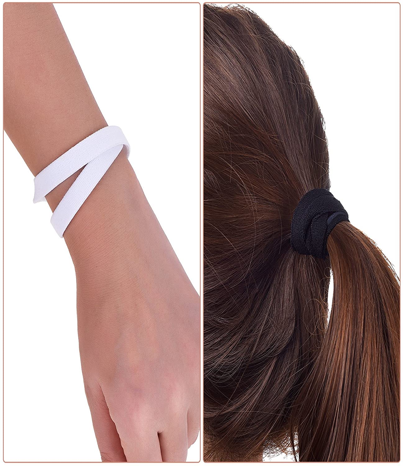 Sumind 4 Pieces Sports Headband Elastic Headband Non-Slip Thick Football Hair Band for Women and Men Black and White - Image 4