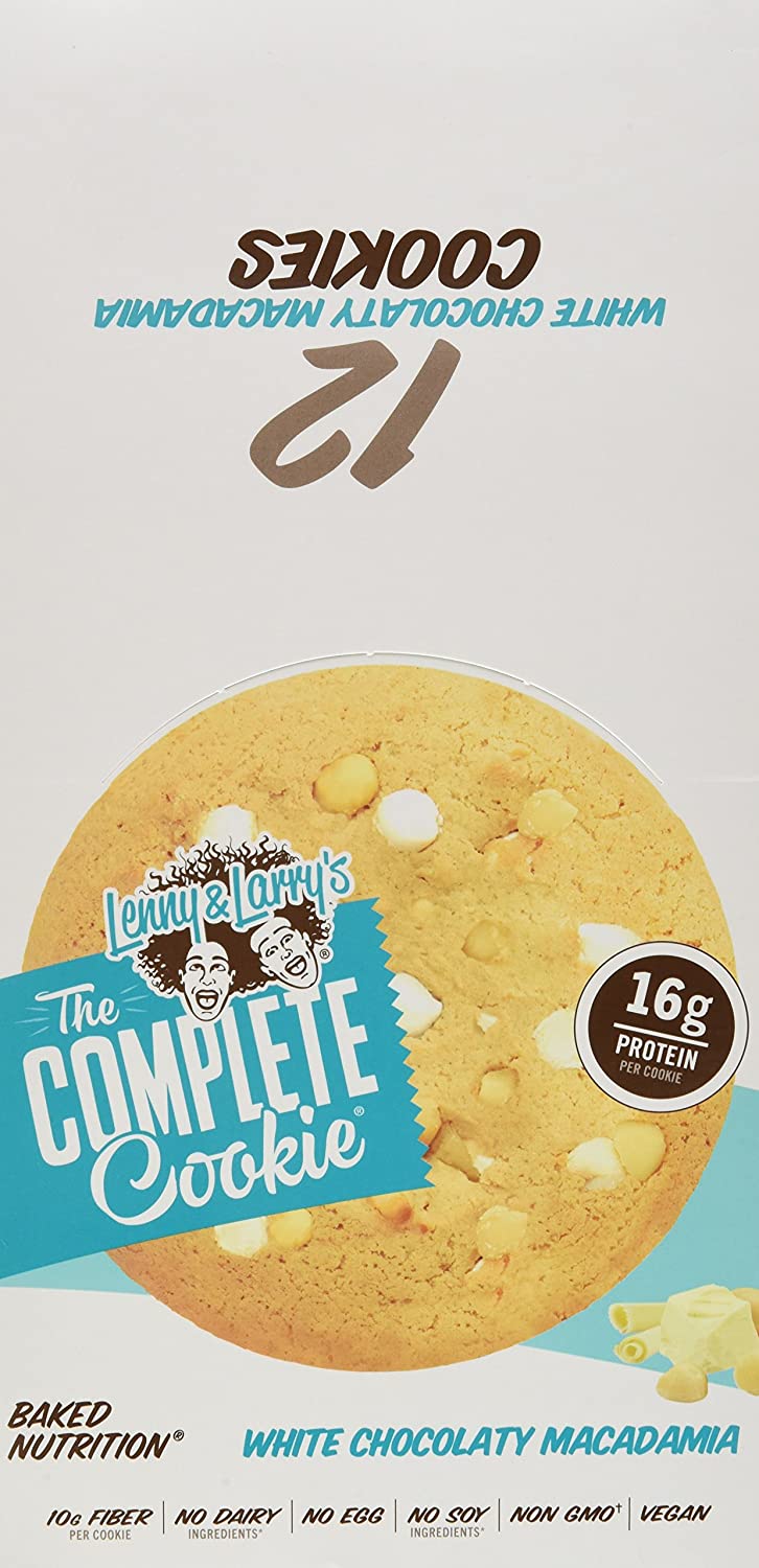 Lenny & Larry's The Complete Cookie, White Chocolate Macadamia, 14g Plant Protein, Vegan, Non-GMO, 113g. Cookie (Pack Of 12) - Image 2