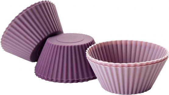 IBILI Mini Cupcake Mould Set 6 Pieces Silicone, Purple/Pink, 5 x 5 x 2 cm