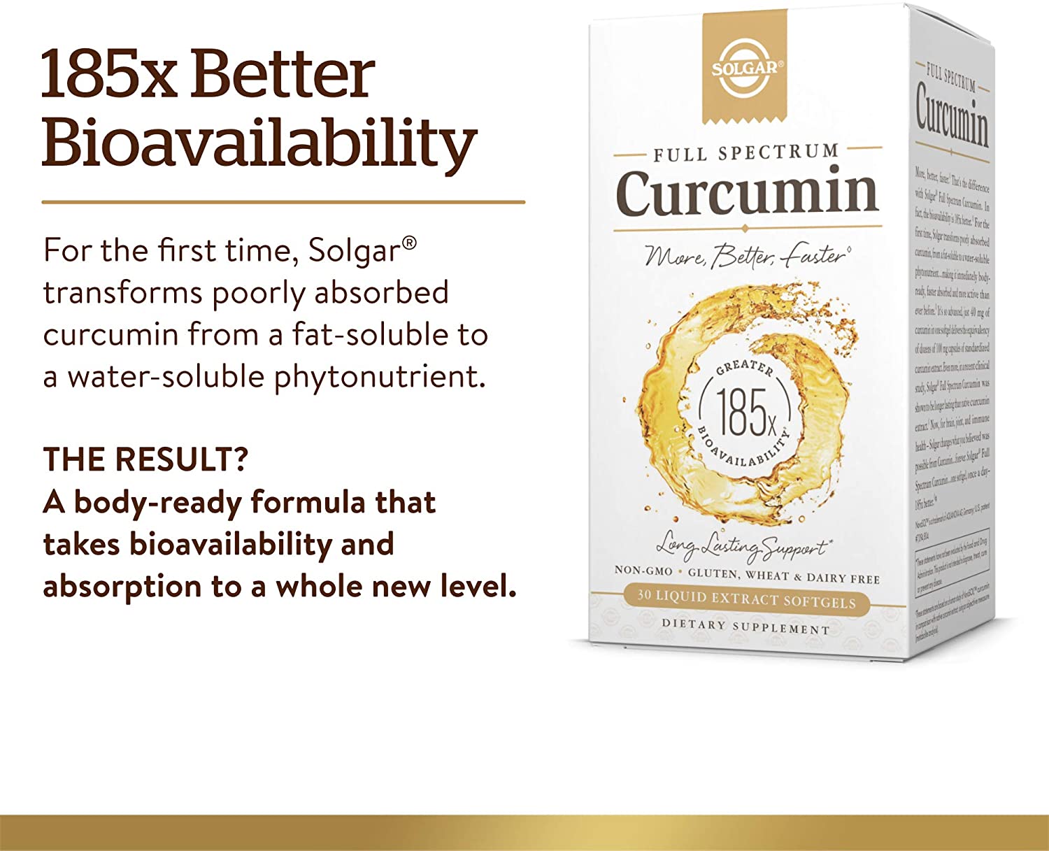 Solgar Full Spectrum Curcumin Softgels, Pack of 30, Liquid Extract of Turmeric, Supports Brain, Joint, & Immune System Health - Image 3