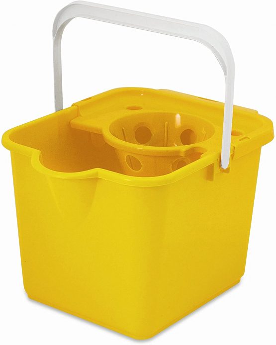 ADDIS 510259 12 Litre Mop Pail and Wringer, Yellow, 27.5 x 35 x 24.5 cm