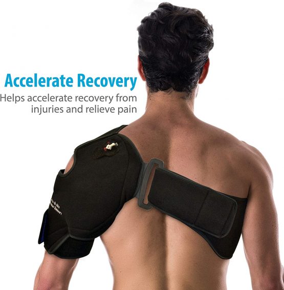 NatraCure Shoulder Brace for Shoulder Pain Relief - Hot or Cold and Compression - (for Physical Therapy, Rotator Cuff Injuries, Gym Injuries, Baseball and Pitching Injuries) - 6032 - Image 2