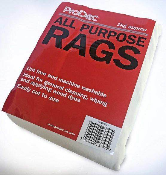 ProDec PMWP002 1kg bag All Purpose Lint Free Rags for Wiping, Cleaning, Polishing, Buffing and More, White