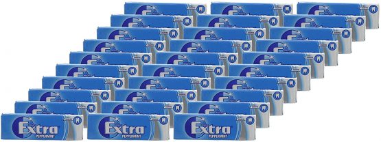 Extra Chewing Gum, Sugar Free, Peppermint Flavour, 30 Packs of 10 Pieces - Image 4