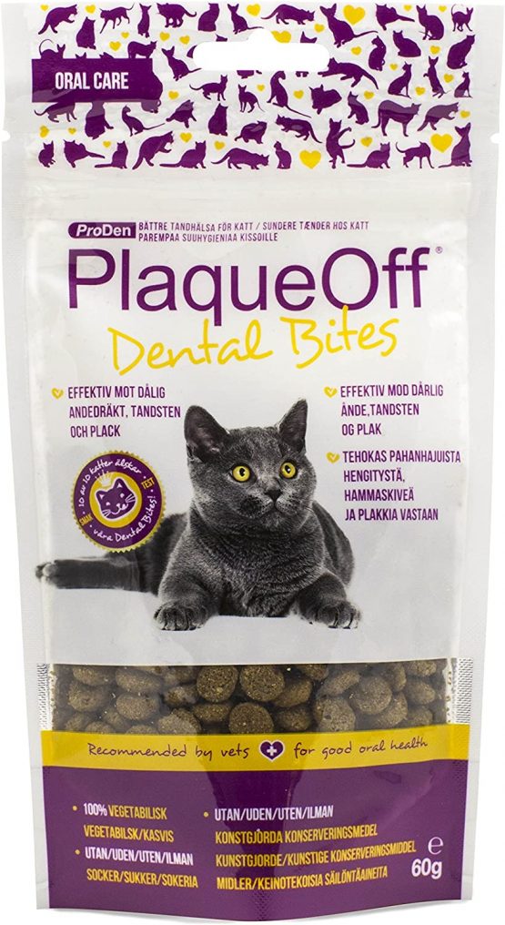 ProDen PlaqueOff Dental Bites Cat 60 g | For Cats | Bad Breath, Plaque, Tartar