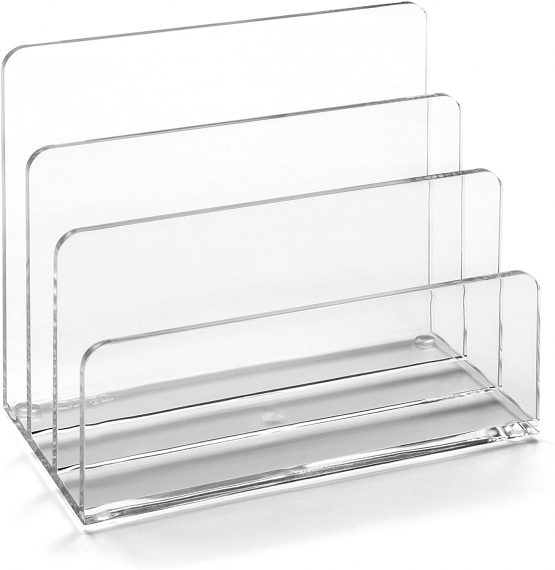 OSCO TS-120394 Acrylic Letter Holder, 145 mm x 175 mm x 96 mm, Clear
