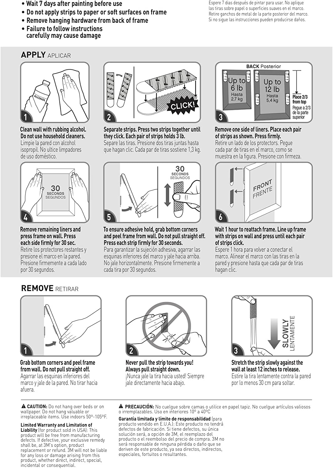Command Picture Hanging Strips, White, Medium (Pack 3) - Image 2
