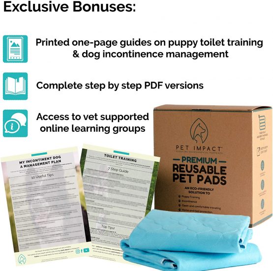 PET IMPACT Reusable Dog Pee Mats, XL Premium Washable Puppy Training Pads, Dog Incontinence Pads, 2-Pad Box EXTRA LARGE (Sky Blue, 35"x32") - Image 2