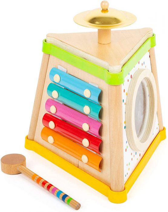 Small Foot 11507 Musical Triangle Sound, Made of Wood, a Brightly Coloured Multi-Instrument for Young Musicians Toys, Multicolored - Image 3