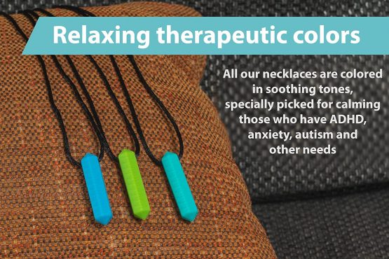 Tilcare Chew Chew Sensory Necklace – Best for Kids or Adults That Like Biting or Have Autism – Perfectly Textured Silicone Chewy Toys - Chewing Pendant for Boys & Girls - Chew Necklaces - Image 2