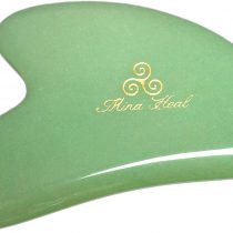Mina Heal Jade Stone Facial Gua Sha for Lymphatic Massage Skin Detox and Rejuvenation, Anti-Wrinkles, Anti-Aging Facelift, Cosmetic Self-Treatment & Beauty