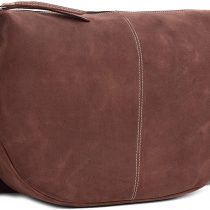J Wilson London Messenger Bag Women Leather Flapover 5 Litre (Distressed Reddish Brown)
