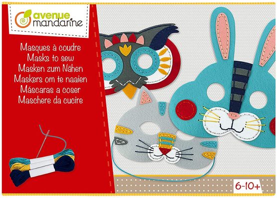 Avenue Mandarine Masks to Sew Creative Box - Owl, Cat, Rabbit