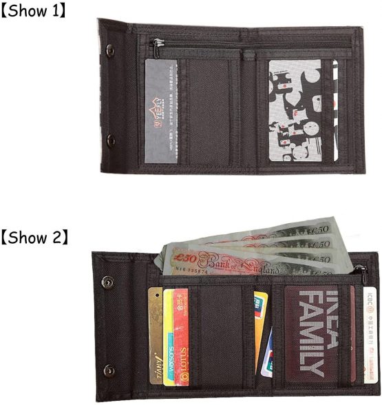 Men Teenage Boys Camouflage Flap Wallet Oxford Tri-Fold Zip Coin Purse Money Clip Stunning Card Holder Bag for Travel Daily Use - Image 3