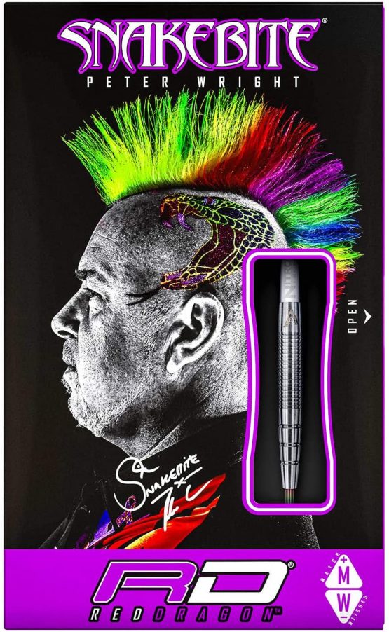 RED DRAGON Peter Wright Snakebite PL15: 22g, 24g or 26g Tungsten Darts Set with Flights and Stems - Image 4
