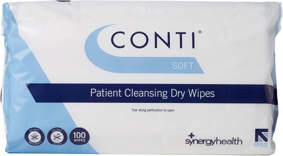 Synergy Healthcare CSW110 Conti Soft Dry Wipe, 30 cm x 35 cm Size (Pack of 100)