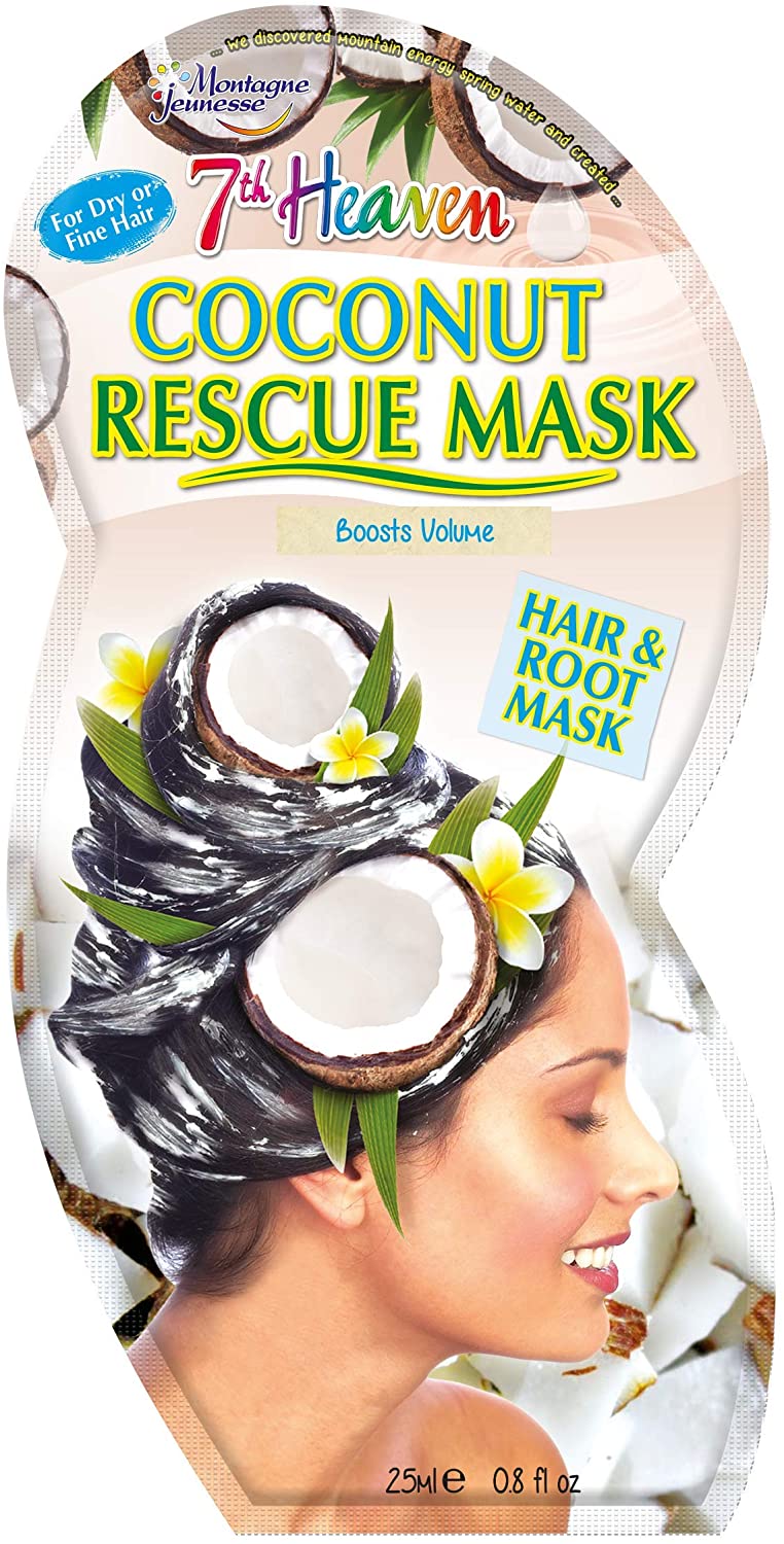 Montagne Juenesse 7th Heaven Coconut Protein Rescue Mask, White, 25 ml, Multicolor, 25 ml (Pack of 1)