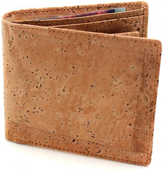 Cork Wallet, Boshiho Vegan Wallet Rfid Blocking Purse, Slim Wallet With Coin Pocket Card Holders (Tan) Ideal for Christmas and New Year Gift(Size: 4.5 x 3.7 x 0.5 inch) - Image 4