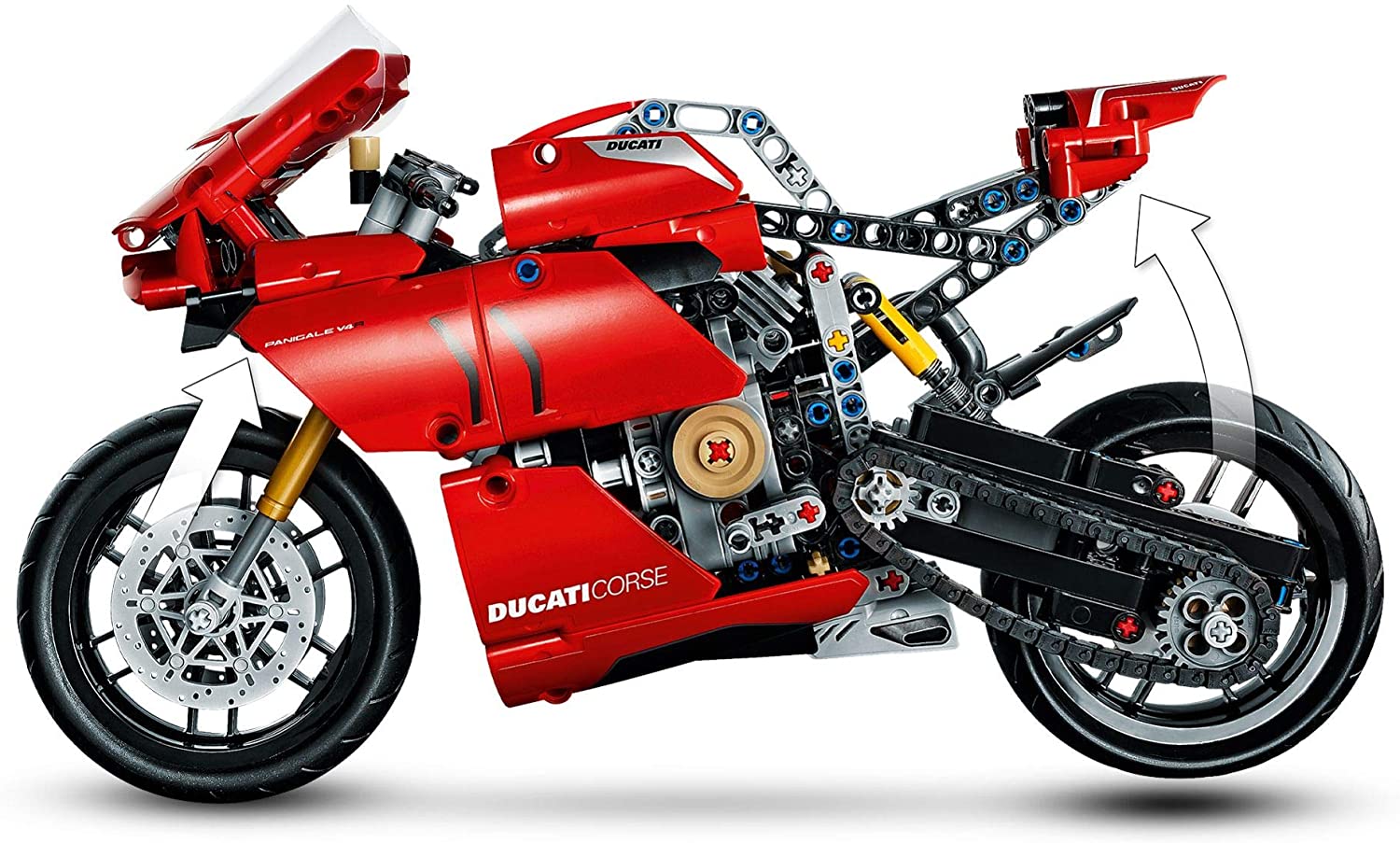 LEGO Technic Ducati Panigale V4 R 42107 Motorcycle Toy Building Kit (646 pieces), Build A Model Motorcycle - Image 4