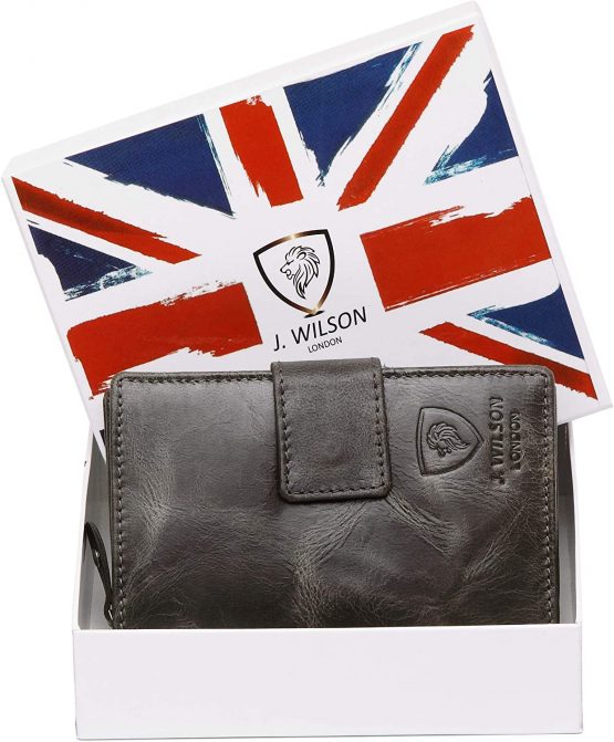 Ladies RFID Safe Designer Leather Purse Card Women Wallet Zip Pocket Boxed - Image 2