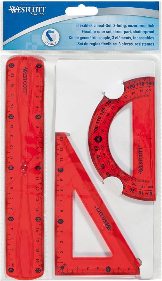 Westcott 10301 00 Flexible Ruler Set – Plastic – Assorted Colours - Image 3