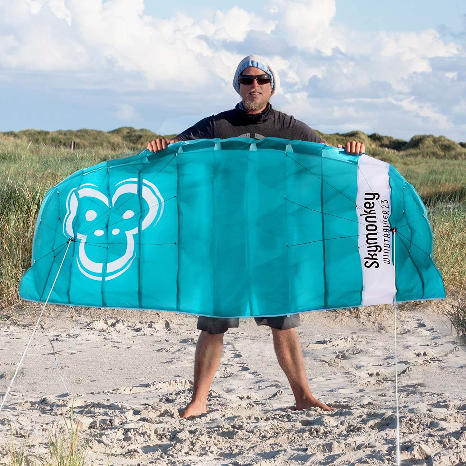 Skymonkey Windtrainer Parafoil Kite 4String StuntKite (incl. Training