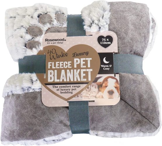 Large dog blanket, for dogs and cats, machine washable, Super soft throw blanket, grey, 110 x 72 cm (approximately 43 x 28 inch)