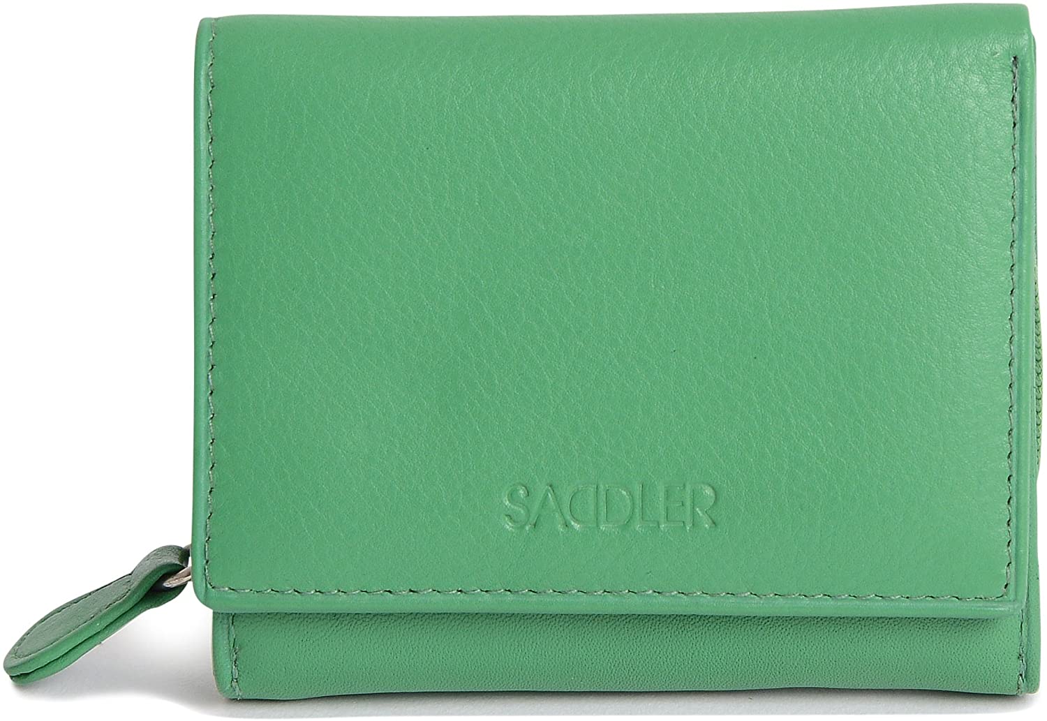 SADDLER "Carla Purse, RFID Protected Real Leather Compact Trifold Wallet with 5 Card Slots, ID Window & Rear Zip Coin Pocket - Image 2