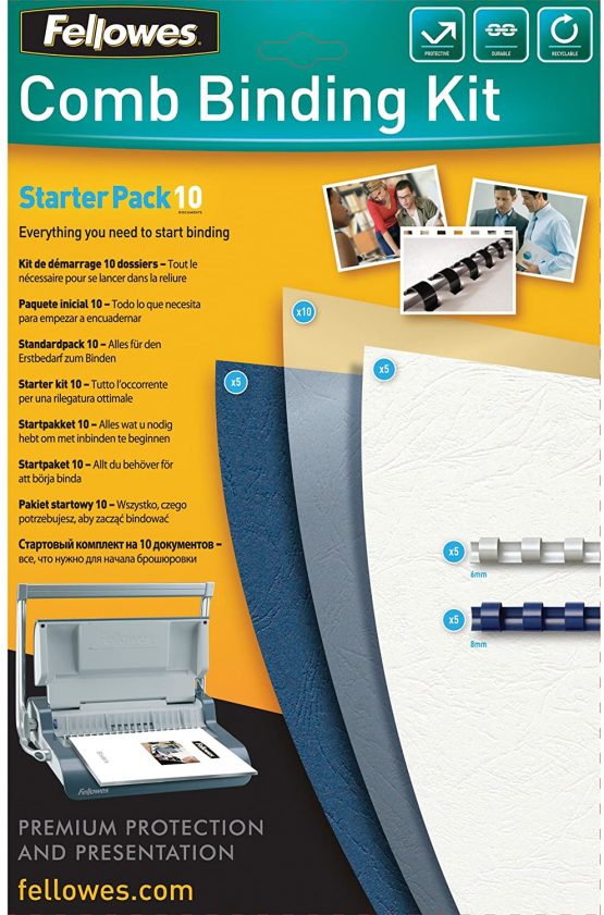 Fellowes Comb Binding Starter Kit - Pack of 10