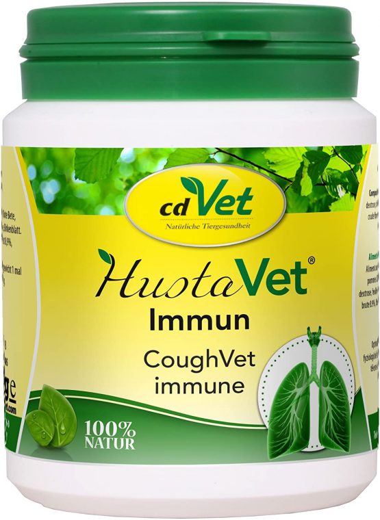 cdVet Natural Products CoughVet Immune 80 g - respiratory tract supportive bronchial herbs - promotes immune defense - vitamins - feeding-related support for cardiovascular system -