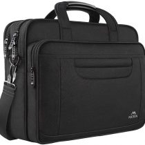 MATEIN Laptop bag, 15.6 inch Multifuntional Business Computer Laptop Case, Unisex Spacious Laptop Sleeve Shoulder Messenger Bag for Women and Men, Universal Nylon Briefcase Bag for Notebook - Black