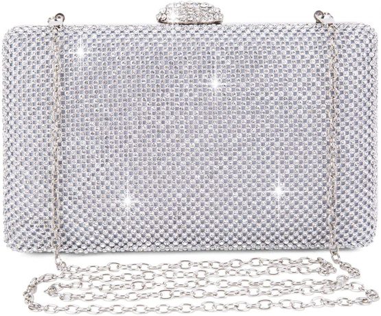 BAIGIO Evening Clutch Bag for Women Prom Party Wedding Purse Sparkly Crystal Rhinestones Ladies Handbag